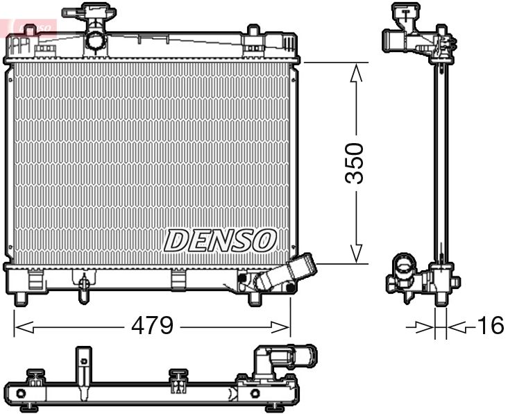 Радиатор, охлаждение двигателя DENSO DRM50086