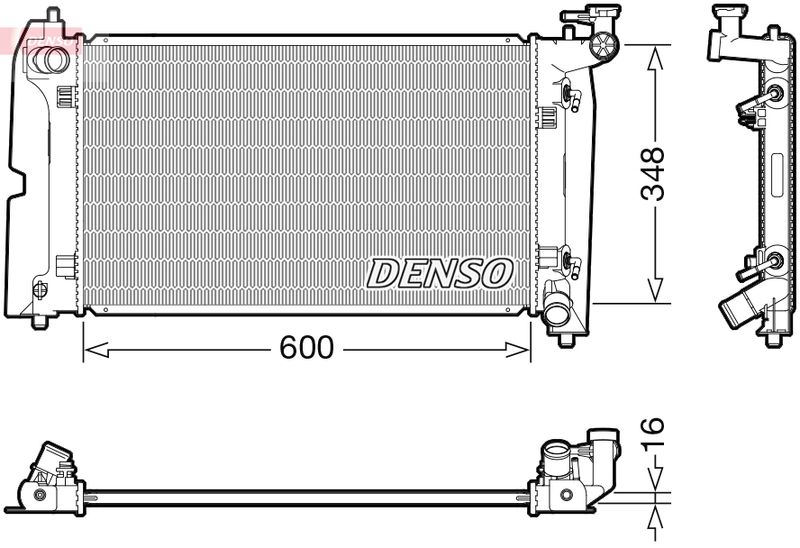 Радиатор, охлаждение двигателя DENSO DRM50111