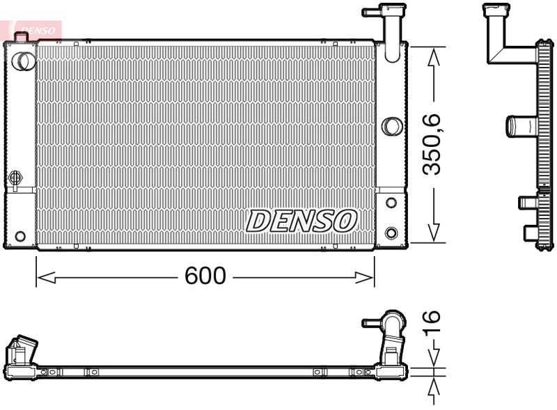 Радиатор, охлаждение двигателя DENSO DRM50133