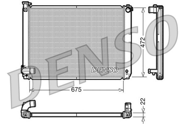 Радиатор, охлаждение двигателя DENSO DRM51005