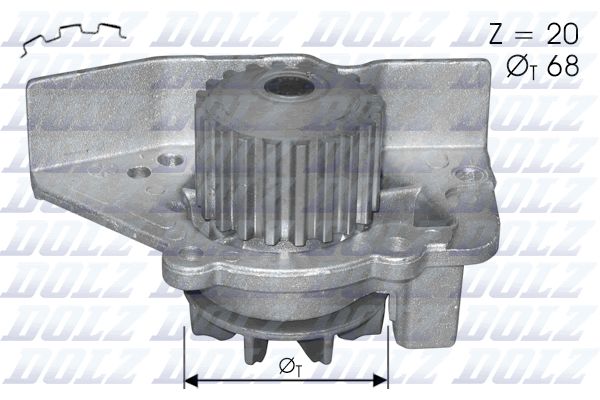 Водяной насос, охлаждение двигателя DOLZ C118