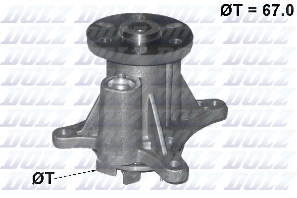 Водяной насос, охлаждение двигателя DOLZ C140