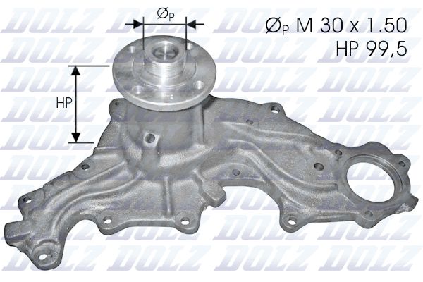 Водяной насос, охлаждение двигателя DOLZ F120