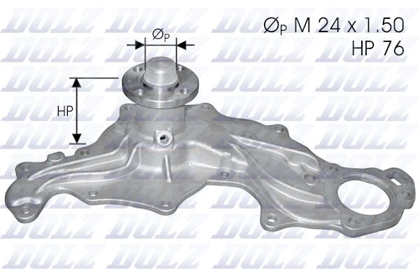 Водяной насос, охлаждение двигателя DOLZ F122