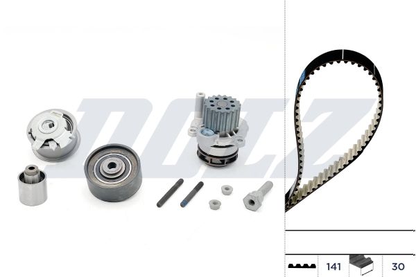 Водяной насос + комплект зубчатого ремня DOLZ KD048