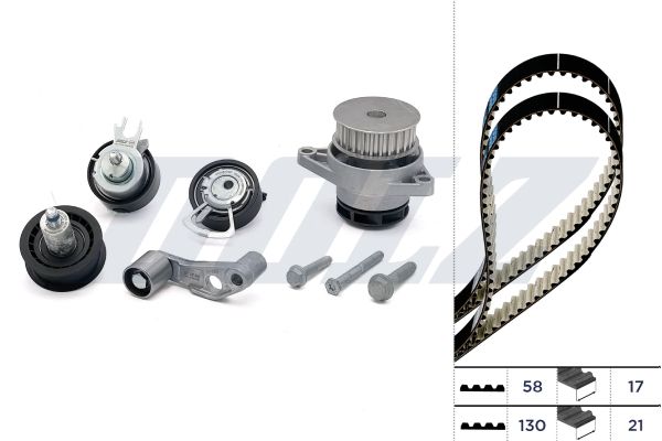 Водяной насос + комплект зубчатого ремня DOLZ KD051