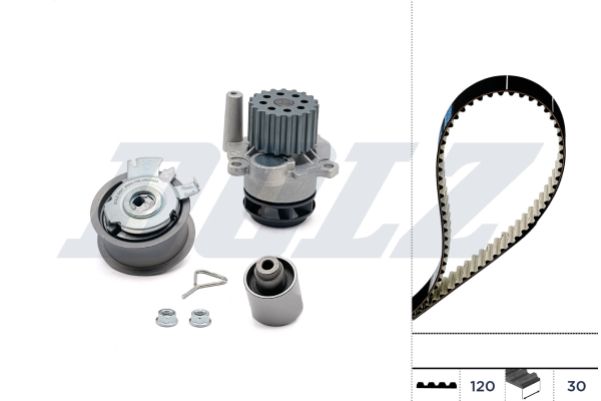 Водяной насос + комплект зубчатого ремня DOLZ KD054