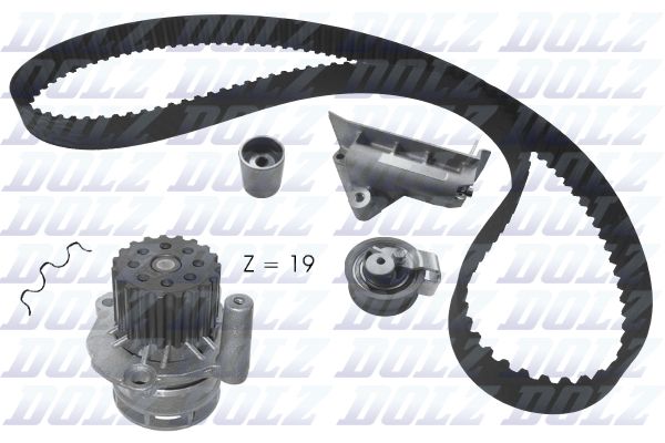 Водяной насос + комплект зубчатого ремня DOLZ KD082