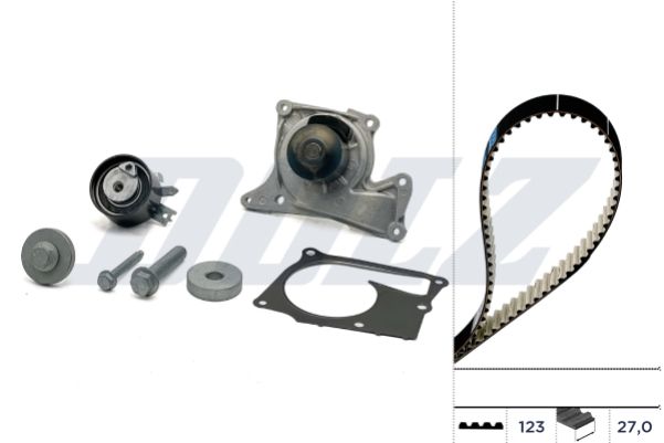 Водяной насос + комплект зубчатого ремня DOLZ KD103