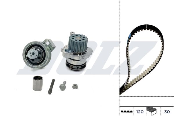 Водяной насос + комплект зубчатого ремня DOLZ KD105