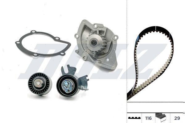 Водяной насос + комплект зубчатого ремня DOLZ KD106