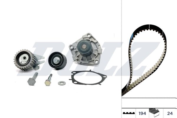 Водяной насос + комплект зубчатого ремня DOLZ KD109
