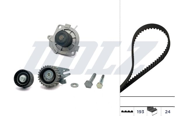Водяной насос + комплект зубчатого ремня DOLZ KD114