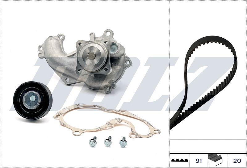 Водяной насос + комплект зубчатого ремня DOLZ KD123
