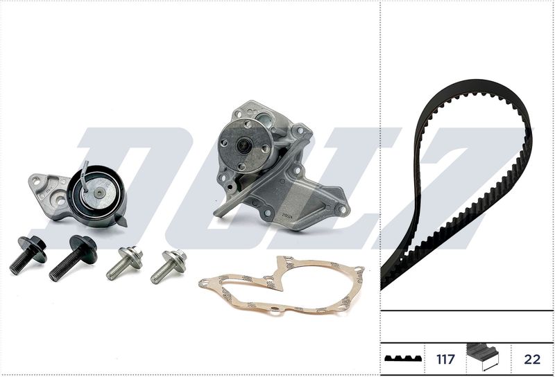 Водяной насос + комплект зубчатого ремня DOLZ KD127