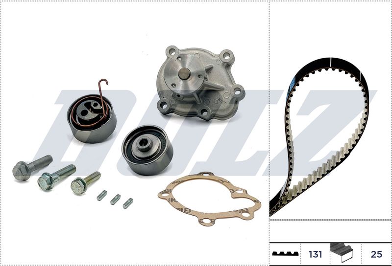 Водяной насос + комплект зубчатого ремня DOLZ KD137