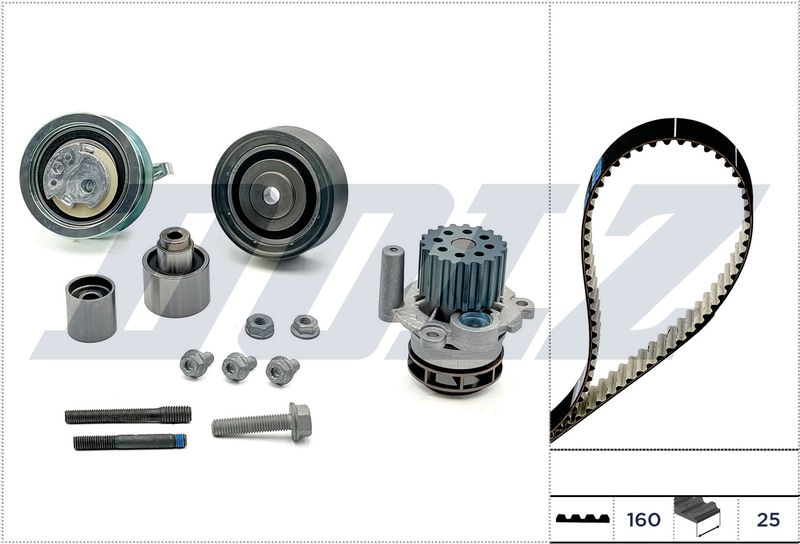 Водяной насос + комплект зубчатого ремня DOLZ KD156