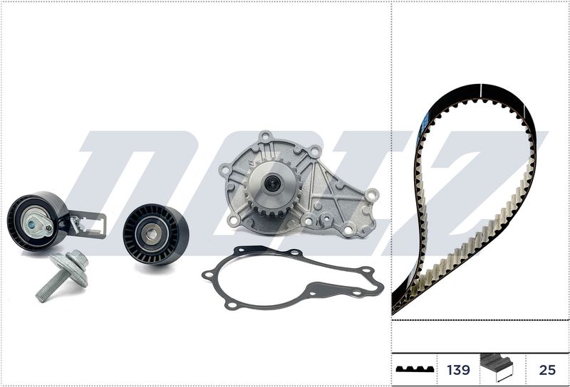 Водяной насос + комплект зубчатого ремня DOLZ KD160