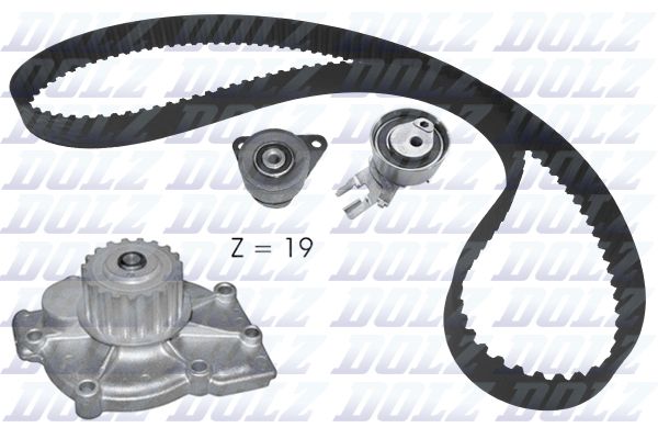 Водяной насос + комплект зубчатого ремня DOLZ KD164