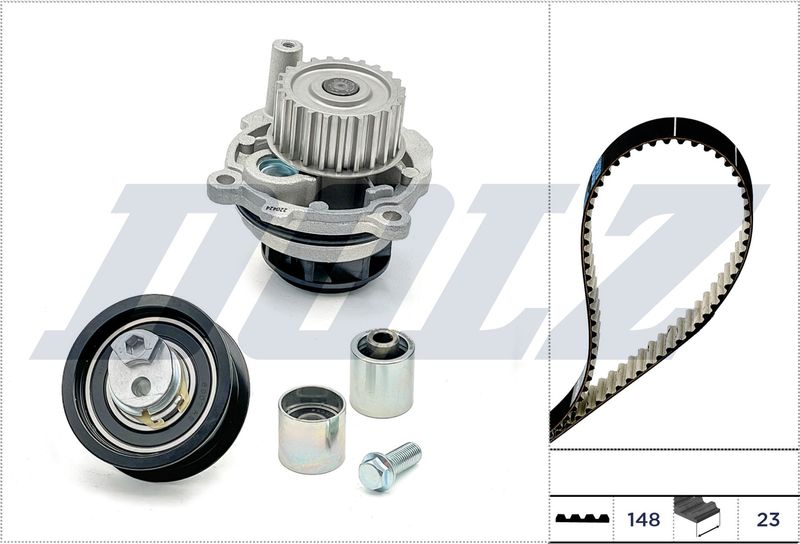 Водяной насос + комплект зубчатого ремня DOLZ KD166