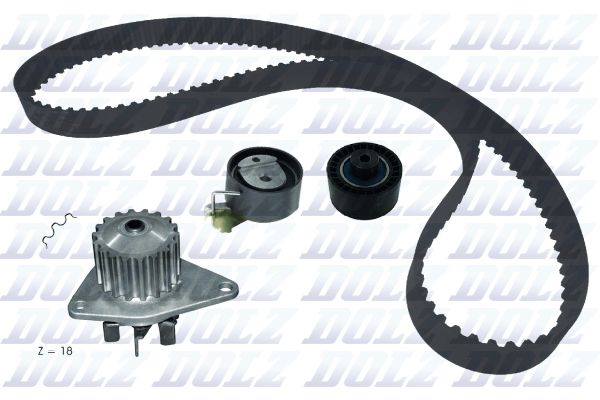 Водяной насос + комплект зубчатого ремня DOLZ KD186