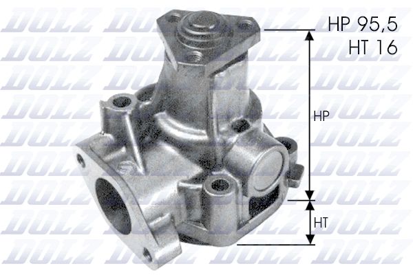 Водяной насос, охлаждение двигателя DOLZ L155