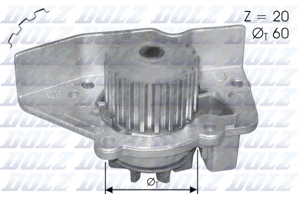 Водяной насос, охлаждение двигателя DOLZ N406