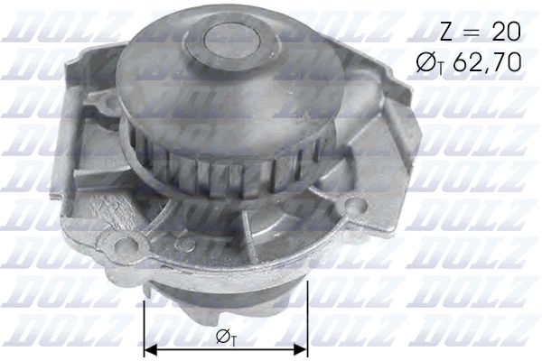 Водяной насос, охлаждение двигателя DOLZ S361