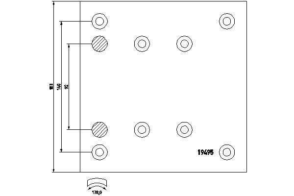 Комплект тормозных башмаков, барабанные тормоза DON MP322S7100