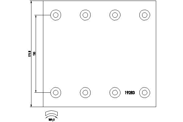 Комплект тормозных башмаков, барабанные тормоза DON SJ28291S7340