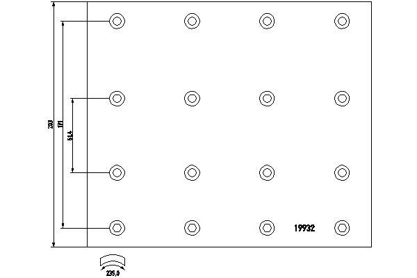 Комплект тормозных башмаков, барабанные тормоза DON SV412A7100