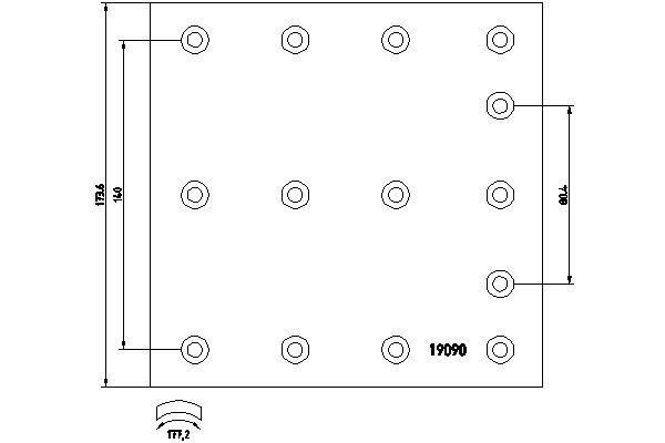 Комплект тормозных башмаков, барабанные тормоза DON VL872S7100