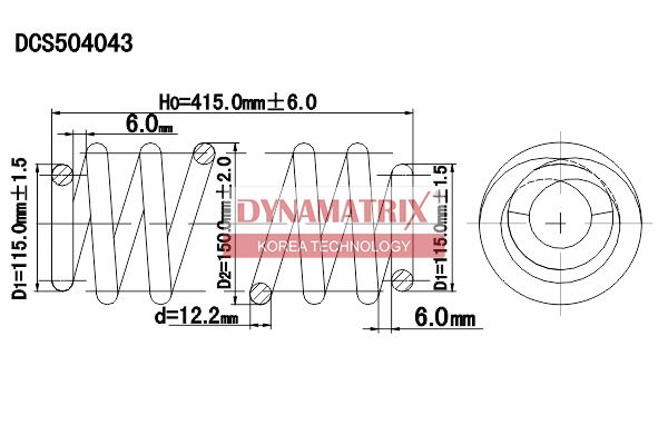 Пружина ходовой части DYNAMATRIX DCS504043