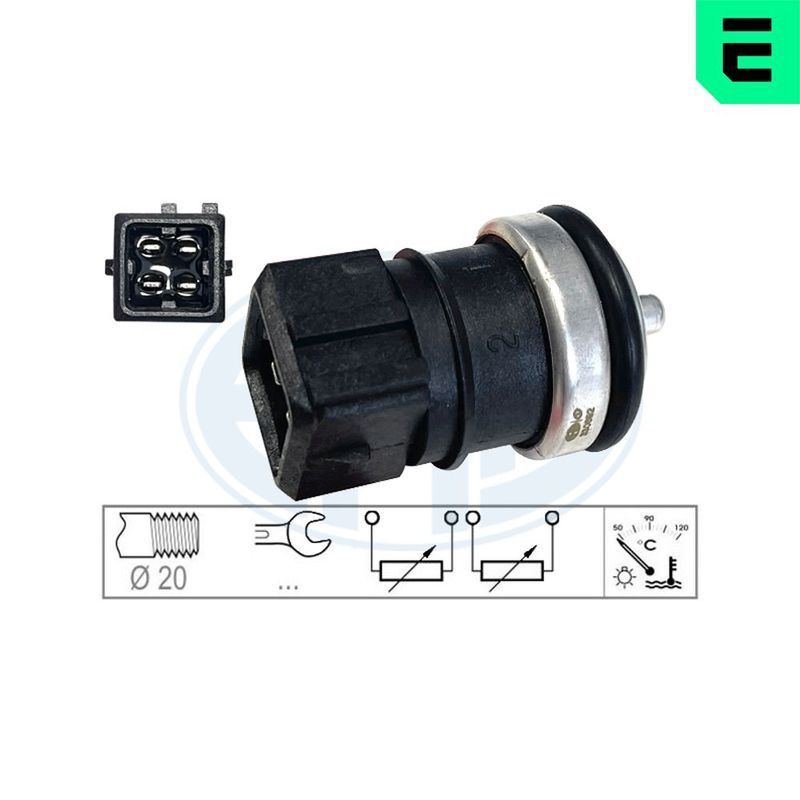 Датчик, температура охлаждающей жидкости ERA 330692