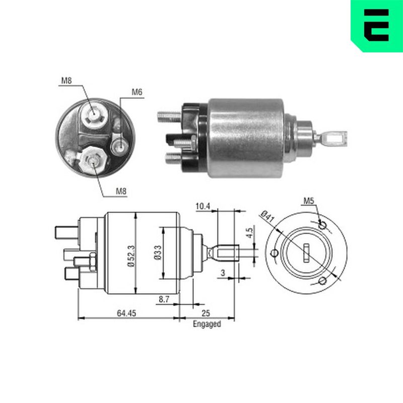 Тяговое реле, стартер ERA ZM1371