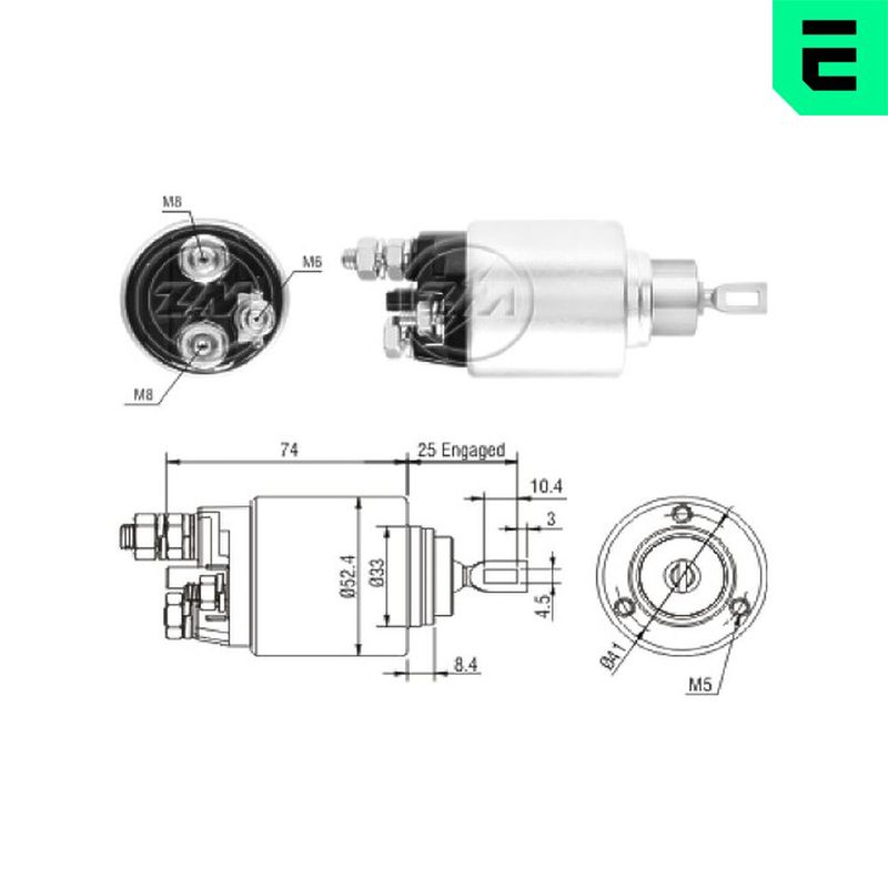 Тяговое реле, стартер ERA ZM2381