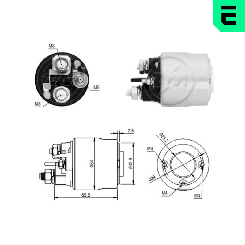 Тяговое реле, стартер ERA ZM2494