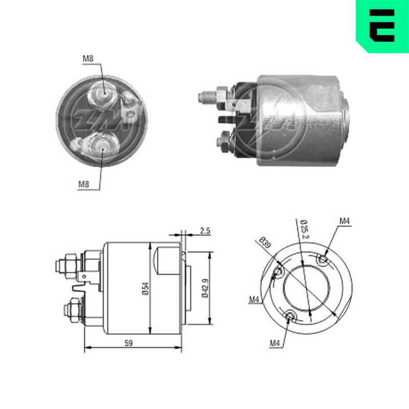Тяговое реле, стартер ERA ZM2495