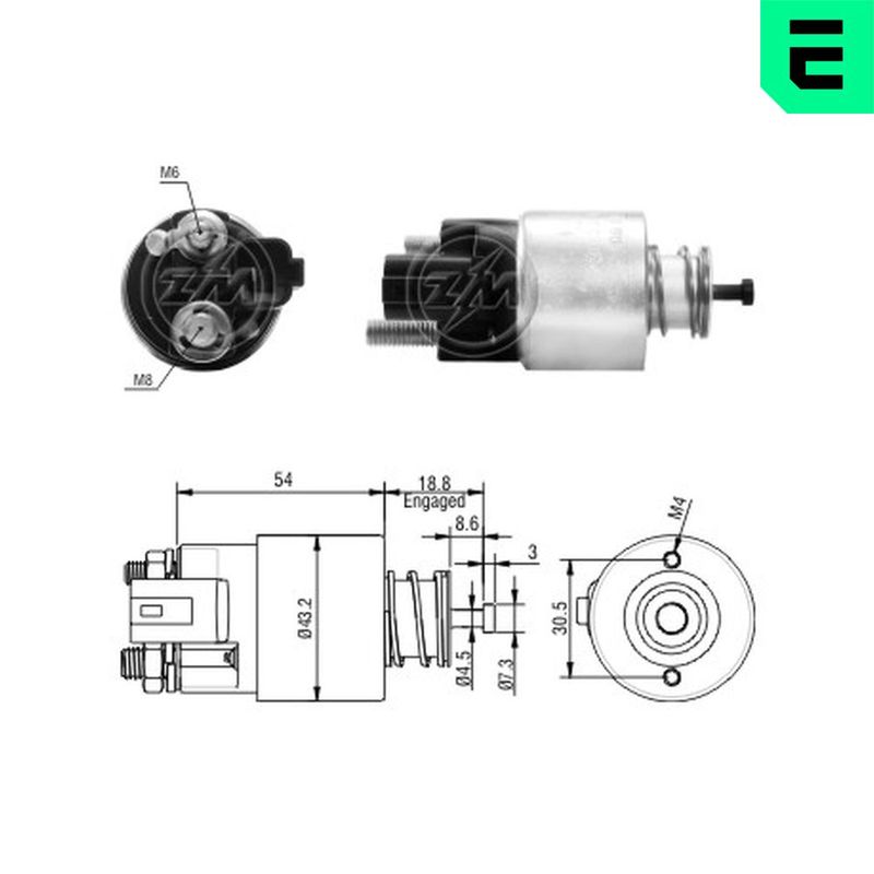 Тяговое реле, стартер ERA ZM391