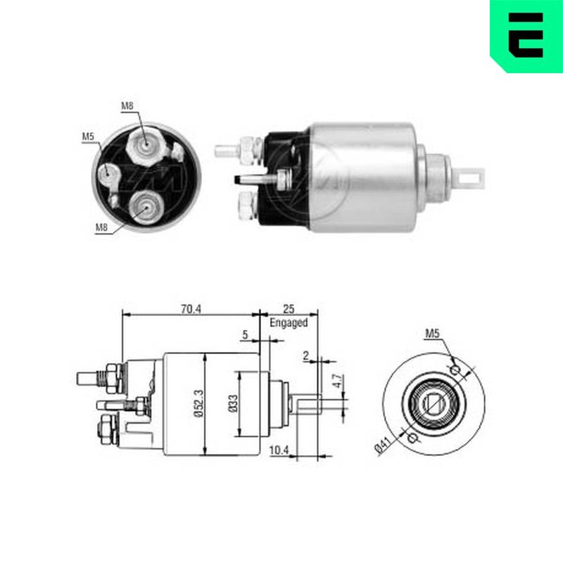 Тяговое реле, стартер ERA ZM6271