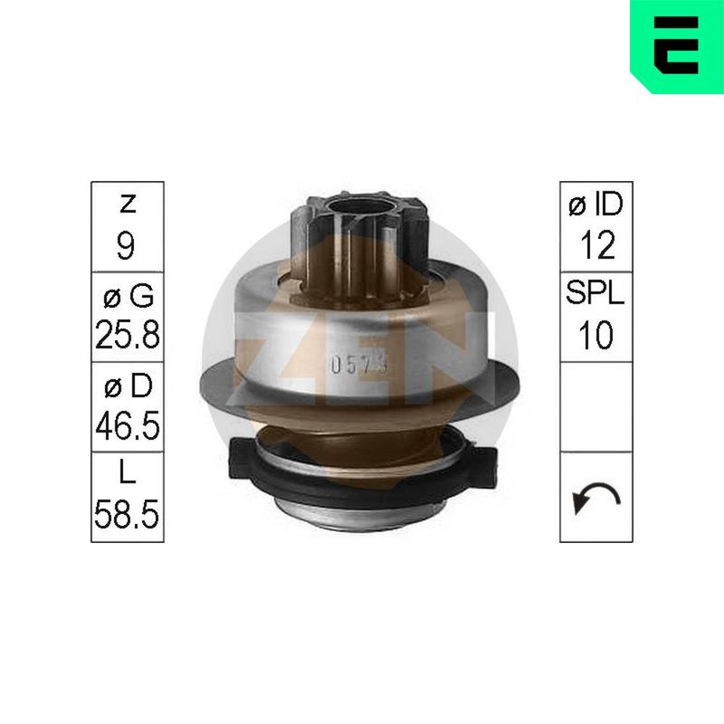 Привод с механизмом свободного хода, стартер ERA ZN0579