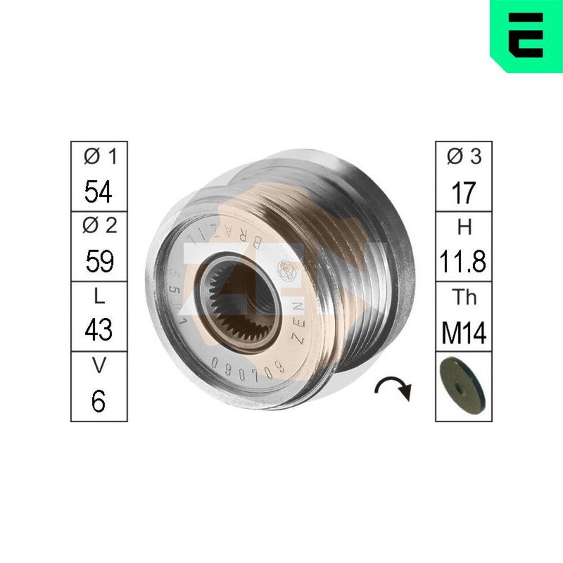 Механизм свободного хода генератора ERA ZN5501