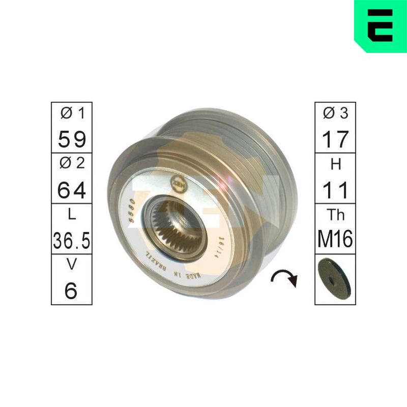 Механизм свободного хода генератора ERA ZN5580