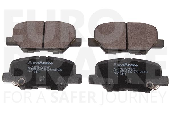 Комплект тормозных колодок, дисковый тормоз EUROBRAKE 5502221972
