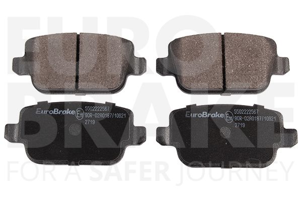 Комплект тормозных колодок, дисковый тормоз EUROBRAKE 5502222567
