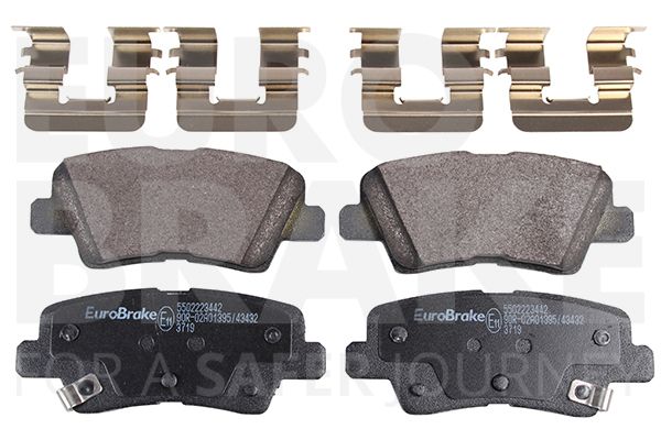 Комплект тормозных колодок, дисковый тормоз EUROBRAKE 5502223442