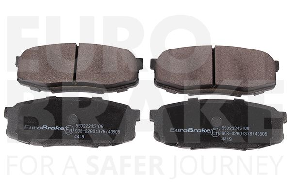 Комплект тормозных колодок, дисковый тормоз EUROBRAKE 55022245106