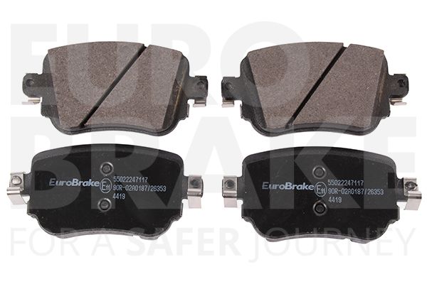 Комплект тормозных колодок, дисковый тормоз EUROBRAKE 55022247117