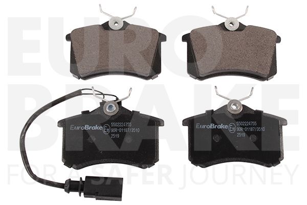 Комплект тормозных колодок, дисковый тормоз EUROBRAKE 5502224755