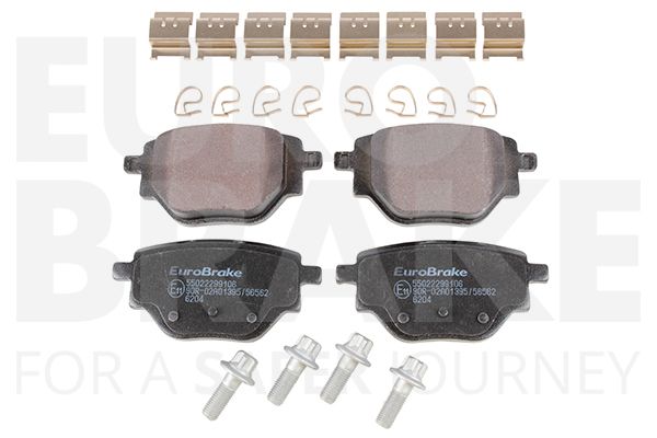 Комплект тормозных колодок, дисковый тормоз EUROBRAKE 55022299106